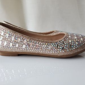 Champagne gold flats